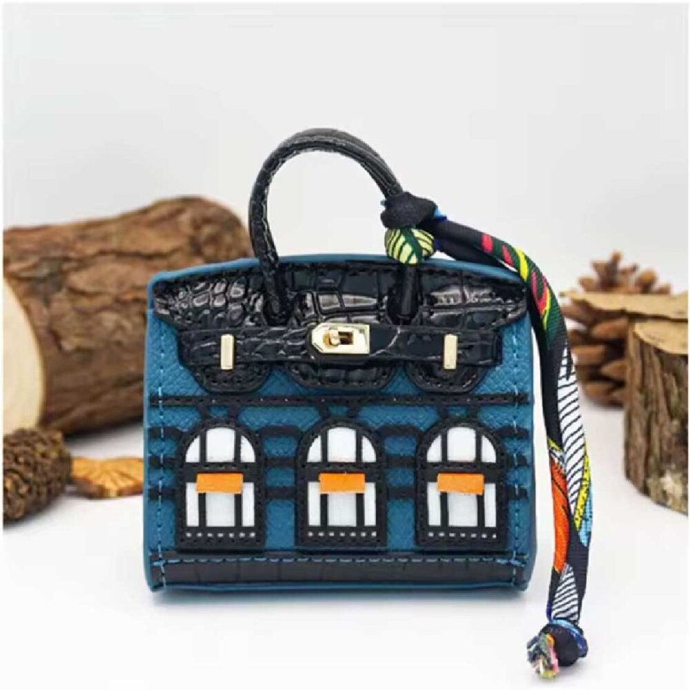 Mini Tote, Bag Charm, Coin Purse, Headphones Holder - BLUE